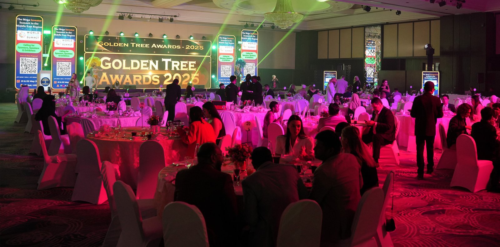 Award winners on the World Real Estate Excellence Awards stage