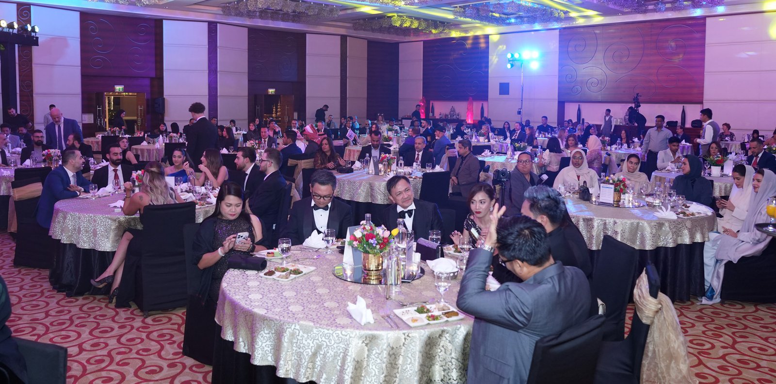 Trophy presentation at global property awards ceremony